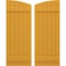 Ekena Millwork Americraft 6-Board (2 Batten) Wood Joined Board-n-Batten Shutters w/Ellipt Top, ARW101BE621X77TUH, PR ARW101BE621X77TUH - alternate 1